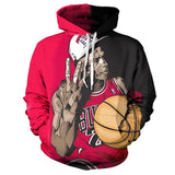 Michael Jordan - Black&Red Hoodie Triple