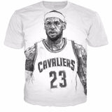 LeBron James - White T-Shirt Charcoal