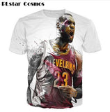 LeBron James - White T-Shirt 3D Print Clevland 23
