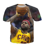 LeBron James - White T-Shirt 3D Print Clevland 23