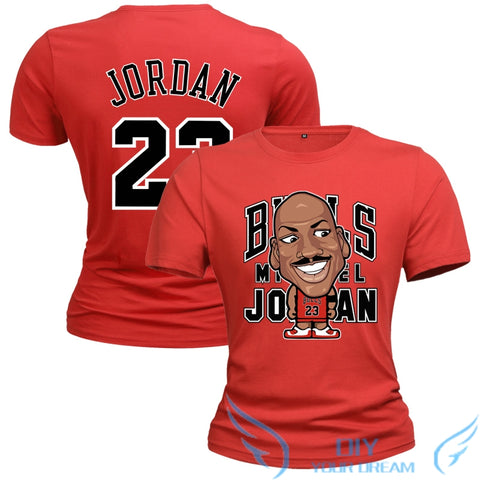 Michael Jordan -  Red T-Shirt Cartoon