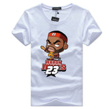LeBron James - White T-Shirt Cartoon