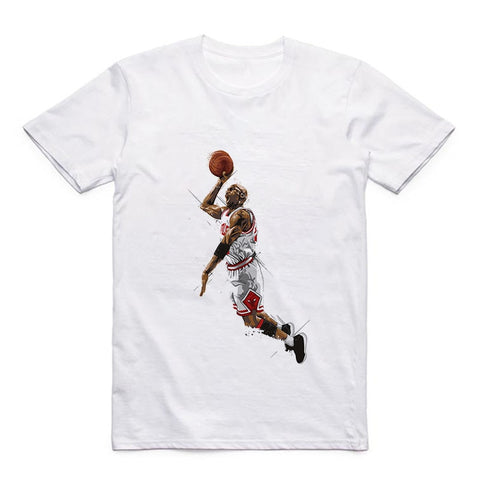 Michael Jordan - White T-Shirt Cartoon